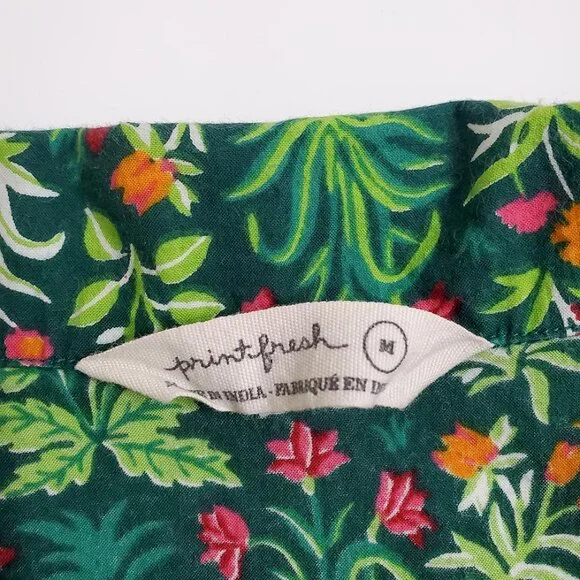 PrintFresh Pajama Top M Unicorn's Garden Juniper Organic Cotton Short Sleeve - Picture 5 of 13